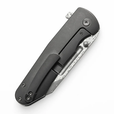 KANSEPT Superhawk Damascus 0.157" / 4.0mm Blackwash Titanium K1084A3 - KNIFESTOCK