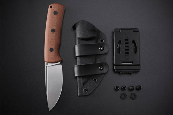 Petrified Fish PFP01FBeluga Satin N690 Barna Micarta PFP01FBRMS - KNIFESTOCK