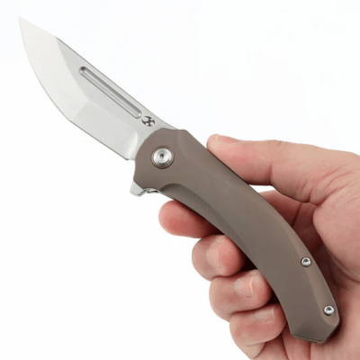 Kansept knives Hira Satin CPM S35VN Bronze Anodized Titanium K1090A2 - KNIFESTOCK