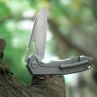 KB Vagrant Beadblast M390 Sandblast Ti  Diamond Texture KB284J - KNIFESTOCK