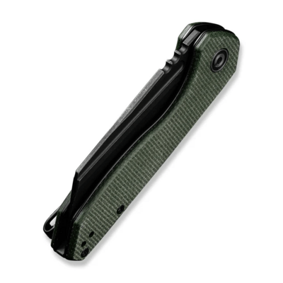 CIVIVI ExOne Green Canvas Micarta HandleBlack Stonewashed Nitro-V BladeLiner L - KNIFESTOCK