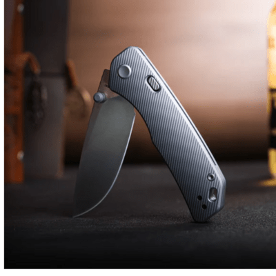 Vosteed Marten 154CM Satin Gray Aluminum A1601 - KNIFESTOCK