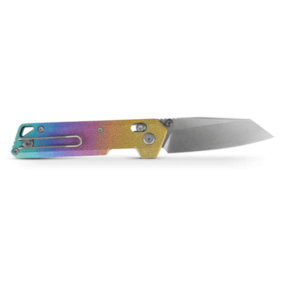 Vosteed Parallel S35VN Stonewash,Iridescent Crackle Titanium - KNIFESTOCK
