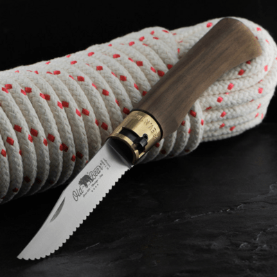 OLD BEAR® L - STAINLESS STEEL, WALNUT HANDLE, SERRATED BLADE 9337/21_LN - KNIFESTOCK