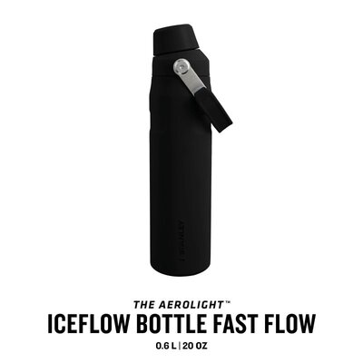 STANLEY The Aerolight™ IceFlow™ Water Bottle Fast Flow 0.6L / 20oz Black 10-12515-001 - KNIFESTOCK