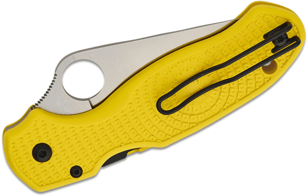 Spyderco PARA 3 SALT YELLOW LIGHTWEIGHT CPM MAGNACUT SPYDEREDGE - KNIFESTOCK