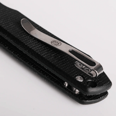 Vosteed Raccoon(Top Liner Lock) 14C28N Satin Black Micarta A2903 - KNIFESTOCK