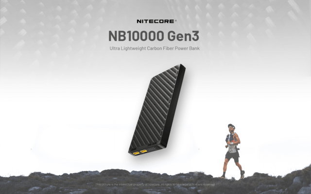 Nitecore NB10000 GEN3 Power Bank, Carbon Fiber - KNIFESTOCK