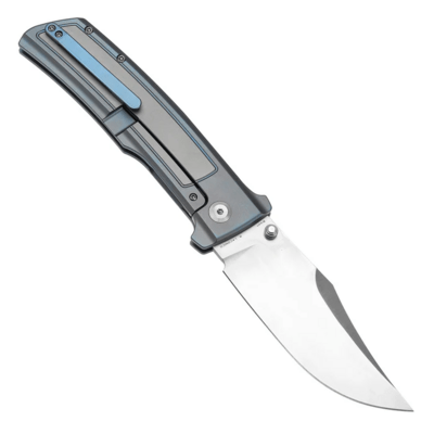 Kansept knives Bison Satin CPM S35VN Blue Anodized Titanium K1108B2 - KNIFESTOCK