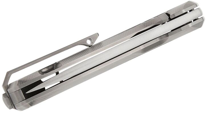 Lionsteel NANO, Folding knife MagnaCut blade, GREY Titanium handle NA01 GY - KNIFESTOCK