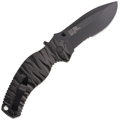 Smith and Wesson Black Ops 4 M.A.G.I.C. Assist Liner Lock Zwart 4034 Roestvrij Staal met 40% Kartelr - KNIFESTOCK