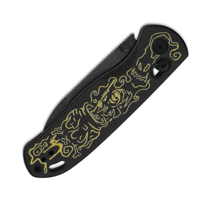 Kizer Drop Bear - Grim Reaper, KNFS Exclusive, Limited Edition 200pcs, Nitro-V, Black Stonewash, G10 - KNIFESTOCK