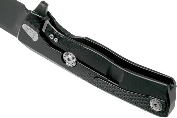 Lionsteel ROK BLACK Aluminum knife, RotoBlock, Chemical Black blade M390 ROK A BB - KNIFESTOCK