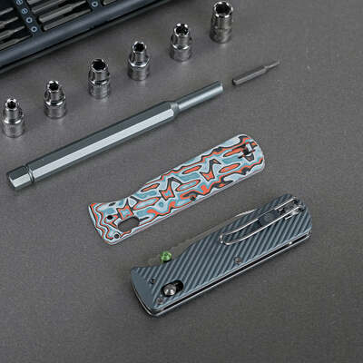 Vosteed Vombat Handle Bamboo Micarta Canyon Current W0109 - KNIFESTOCK