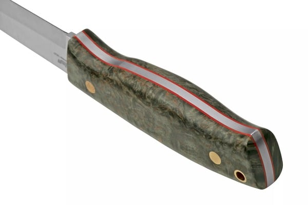 Brisa Trooper 95 - Stabilized curly birch 80CrV2 Scandi Sheath bushcraft 95 BR-303-66292-1561 - KNIFESTOCK