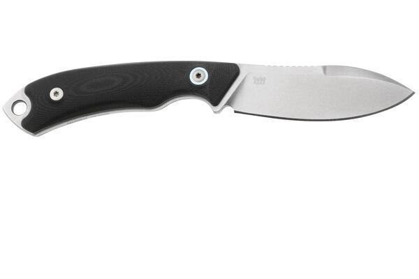 MKM POCKET TANGO 1 – MAGNACUT MUK SW Fixed bld, BLK G10 hdl, +POCKET LEATHER SHEATH - KNIFESTOCK