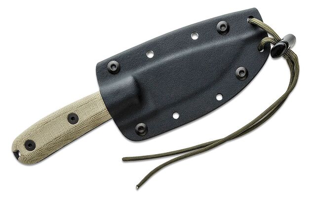 ESEE-3 Plain Edge, Traditional Handle, Kydex Sheath ESEE-3HM-K - KNIFESTOCK