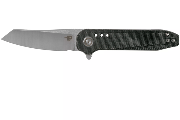 BESTECH Syntax 14C28N, Stone Wash+Satin, Black Micarta BG40D - KNIFESTOCK