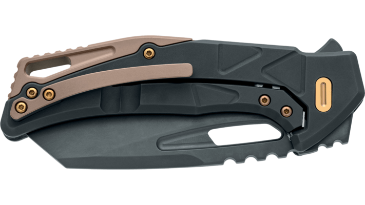 Fox Chronos Folding Knife Stainless Steel Magnacut Pvd Black Blade, Carbon Fiber Dark Metter Black H - KNIFESTOCK