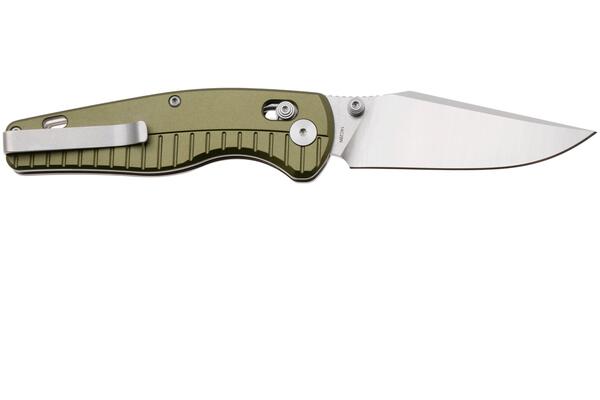 QPS Reptile 14C28N, Stonewash-Satin, Griff: OD Grün Aluminium QS165-B1 - KNIFESTOCK