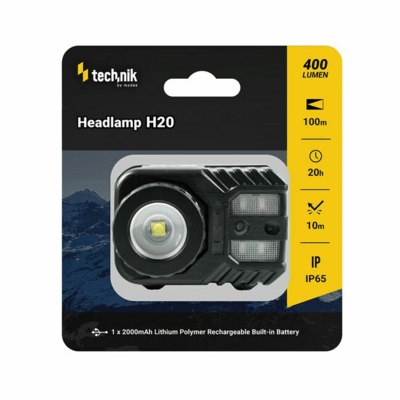 Technik čelovka s pogumovaním, LED CREE XPG-2, micro-USB, červené svetlo - KNIFESTOCK