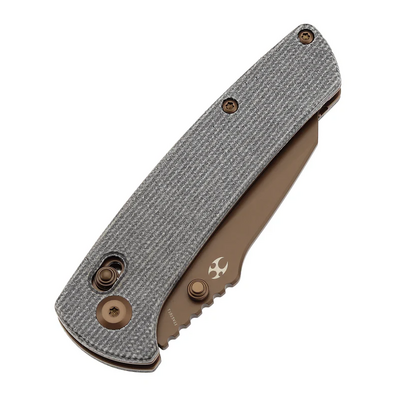 Kansept Main Street Rose Gold Coated 154CM, Black Micarta T1015V11 - KNIFESTOCK