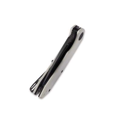 KUBEY Coeus Liner Lock Thumb Open Folding Knife Ivory G10 Handle KU122F - KNIFESTOCK