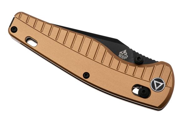 QPS Reptile 14C28N, nero, Manico: Alluminio champagne QS165-A2 - KNIFESTOCK