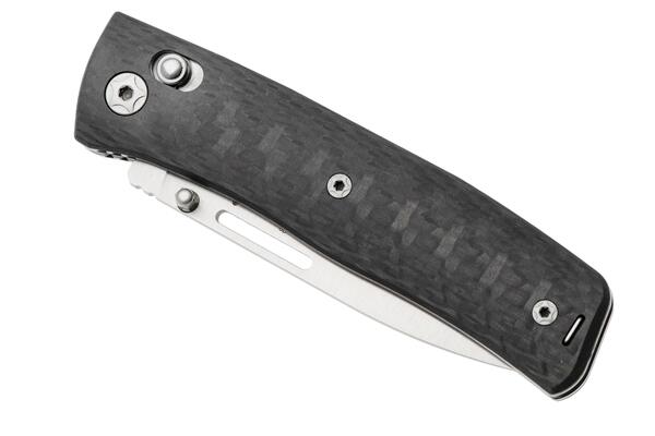 LionSteel NINI Folding knife M390 satin blade, full CARBON FIBER handle NN1CF - KNIFESTOCK