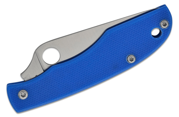 Spyderco GRASSHOPPER BLUE G-10 PLAINEDGE - KNIFESTOCK