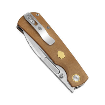Kizer Retro | Nitro-V | Micarta &amp; Brass | - KNIFESTOCK