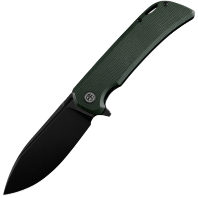 Petrified Fish PFB05 Tunny Black Stonewashed 14C28N Army Green Micarta PFB05AGRMDW - KNIFESTOCK