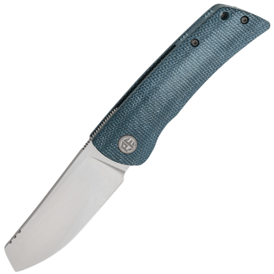 Petrified Fish PFE05 Flavorist Satin K110 Blue Micarta PFE05BMP - KNIFESTOCK