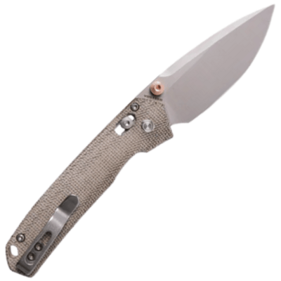 Vosteed Mini Psyop Elmax Bead Blast Stonewash Green Norplex UltreX™ Micarta A230 - KNIFESTOCK