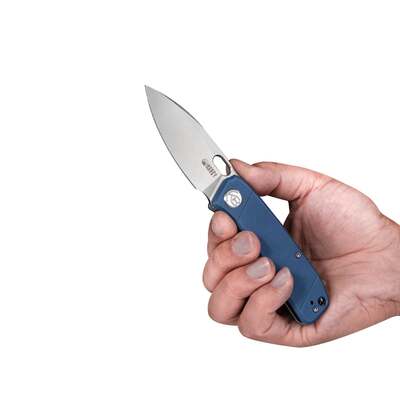 KUBEY Hyde Liner Lock Folding Knife Denim Blue G10 Handle KU2104D - KNIFESTOCK