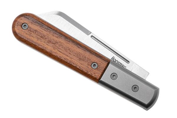 Lionsteel SheepFoot M390 blade,  Santos wood Handle, Ti Bolster &amp; liners CK0115 ST - KNIFESTOCK