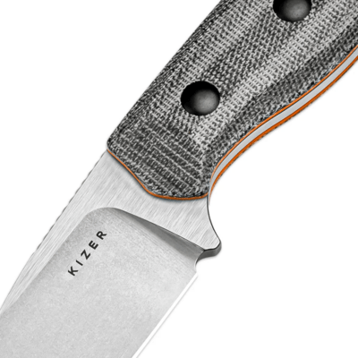 Kizer Fixed Blade Beaver Kizer Nitro-V Micarta + Orange G10 1078A2 - KNIFESTOCK