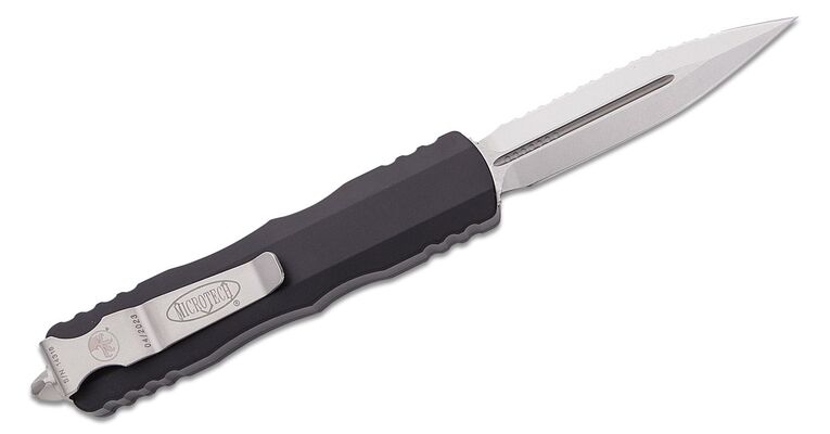 Microtech Dirac D/E Stonewash Standard Full Serration 225-12 - KNIFESTOCK