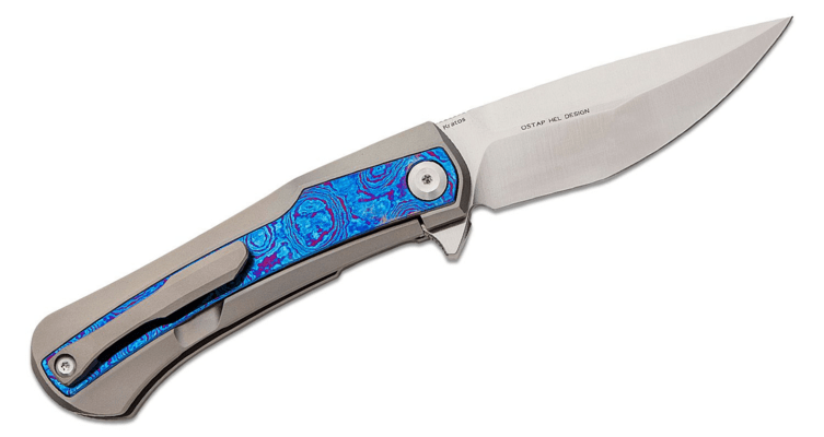 Kansept Kratos S35VN Titanium Handle + Timascus Inlay K1024A3 - KNIFESTOCK