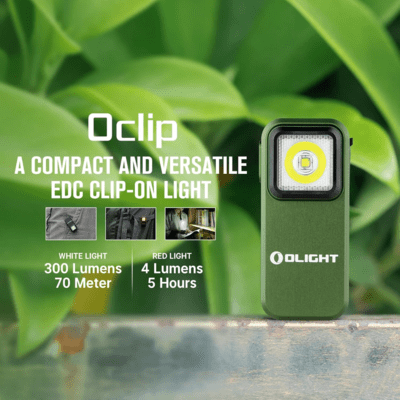 Olight Customized 280mAh 3.7VRechargeable Battery Oclip(OD Green) - KNIFESTOCK