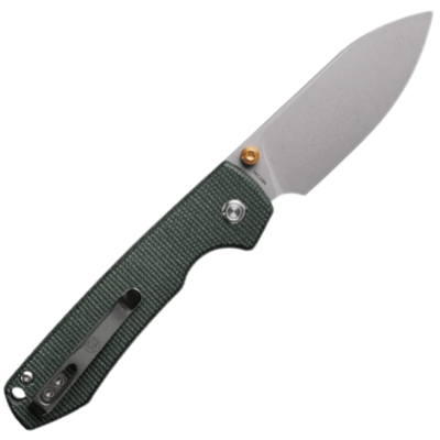 Vosteed Raccoon(Top Liner Lock) 14C28N Stonewash Green Micarta A2904 - KNIFESTOCK