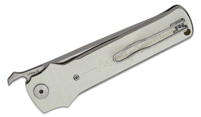 Petrified Fish PFB04 Tena Satin D2 White G10 PFB04WS - KNIFESTOCK