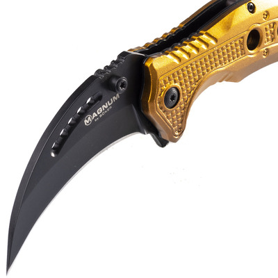 Magnum 01MB713 Black Scorpion Griff aus Aluminium Gold - KNIFESTOCK