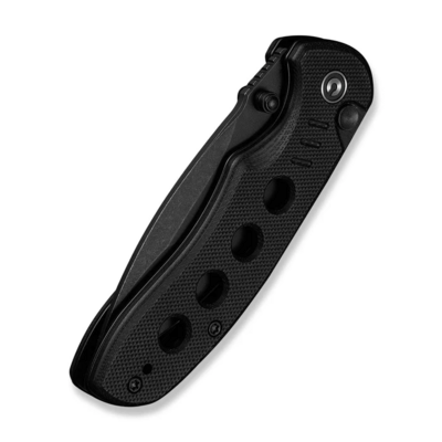 Civivi Triptych Black G10 HandleBlack Stonewashed 14C28N BladeButton Lock - KNIFESTOCK