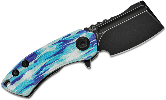 Kansept Mini Korvid Black Stonewashed 154CM Jade G10 with Icicle Camo T3030C2 - KNIFESTOCK