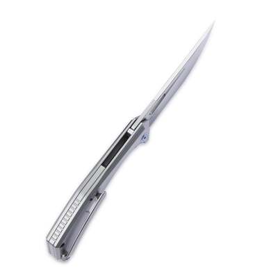 KUBEY Ishtar Couteau Pliant à Verrouillage Frame Gris Manche en Titane KU170C - KNIFESTOCK