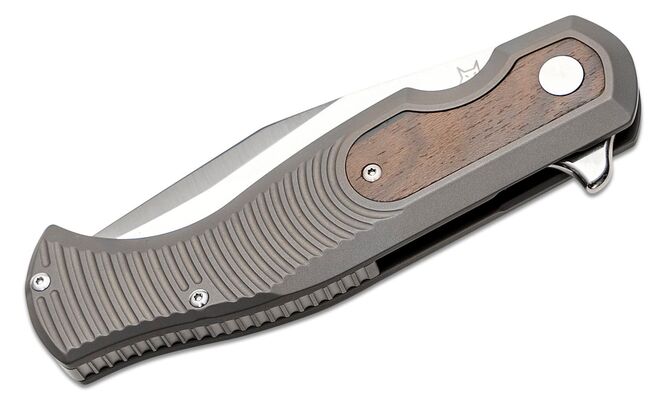 Fox Knives FOX EAST WOOD TIGER FOLD. KNIFE ,CPM-S90VN BLADE SATIN,ZIRCOTE WOOD HDL FX-524 TIZW - KNIFESTOCK