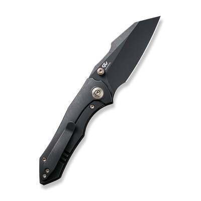 WE KNIFE High-Fin Black Stonewashed/Titanium Black WE22005-1 - KNIFESTOCK