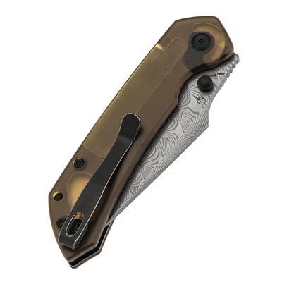 Tenable Knives Fenrir Damascus,Amber PEI/Ultem B1034H6 - KNIFESTOCK