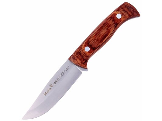 MUELA 110mm full tang blade, Pressed coral wood SPRINGER-11R - KNIFESTOCK